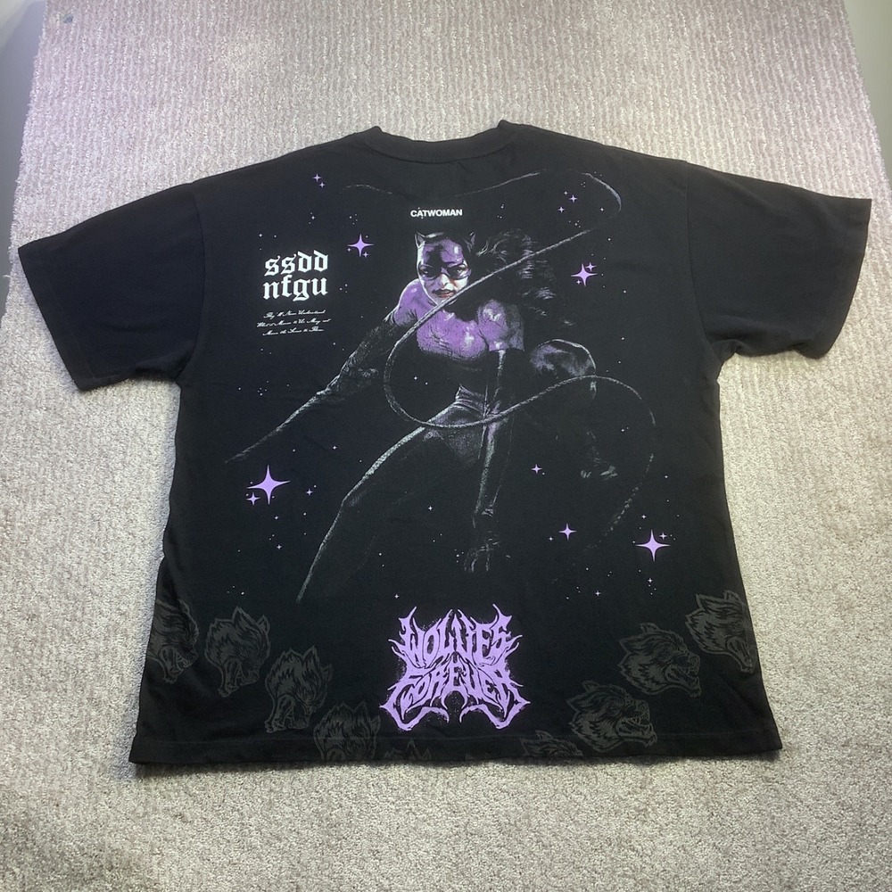 Darc Sport Side By Side Batman‎ Catwoman Graphic T Shirt Black Mens Size L